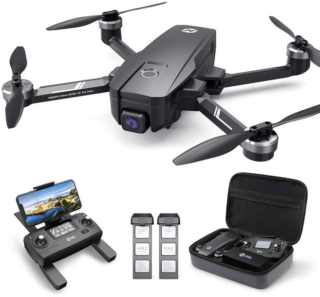 카메라가 장착된 홀리스톤 HS720E 드론 4K 통합 리모컨 ID 배터리 2개 비행 시간 46분 5GHz FPV 전송 130 FOV EIS 카메라 4K / 30FPS