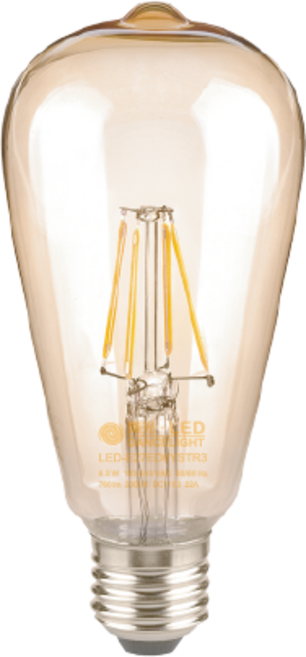 舞光 LED復古金燈絲燈 愛迪生仿鎢絲燈泡 E27 工業風裝飾燈泡 ST64-6.5W, 1個, ST64-6.5W復古金燈絲燈, 黃光2300K