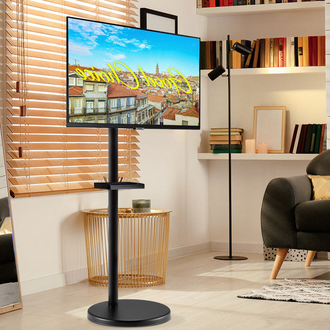 오베닉 스마트마운트 VI200S 삼성 무빙스타일 M5 27인치 32인치 룸앤티비 이동식 거치대 블랙, 1개