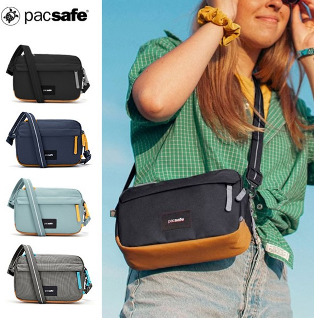팩세이프 GO 크로스바디백 2.5L / PACSAFE 도난방지 가방 해외 유럽여행 슬링백 크로스백 RFID스캔차단 소매치기방지