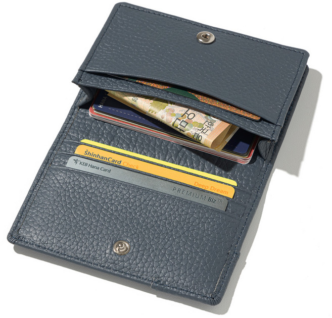 비피엘 소가죽 카드지갑 명함지갑 똑딱이잠금 남녀공용