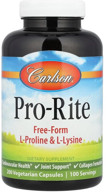칼슨랩 Pro Rite 프리폼 L 프롤린 라이신 200정 베지캡슐, 1개 - 쿠팡
