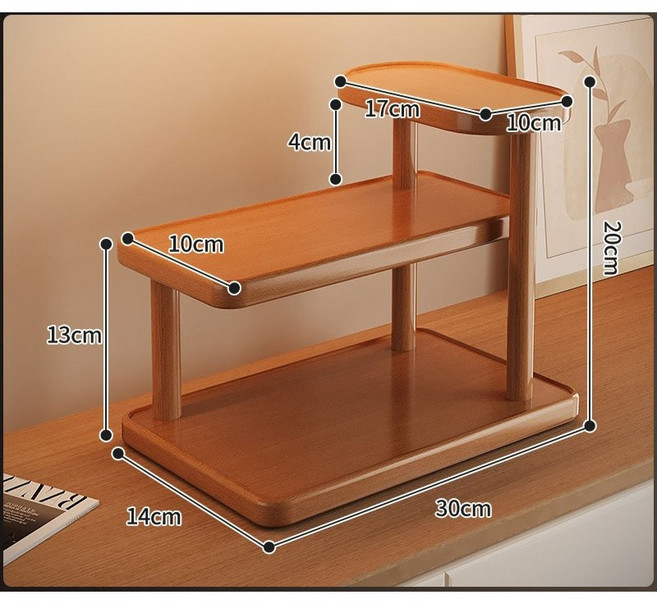 테이블 선반 3단 찻잔 선반 현관 선반50*13*20CM, 1개, 스타일-30*14*20C