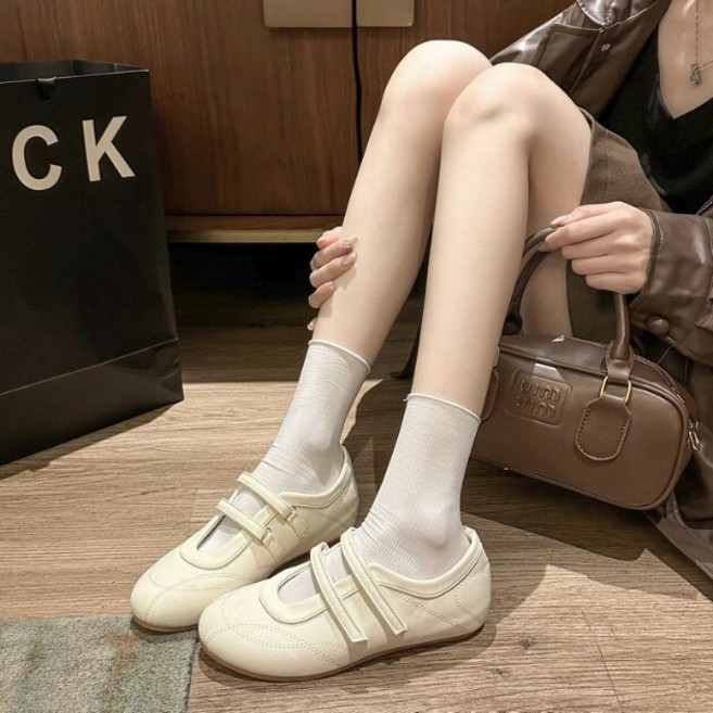 Nexre 여성용 키높이 메리제인슈즈 스니커즈 로퍼 벨크로 단화 발레슈즈