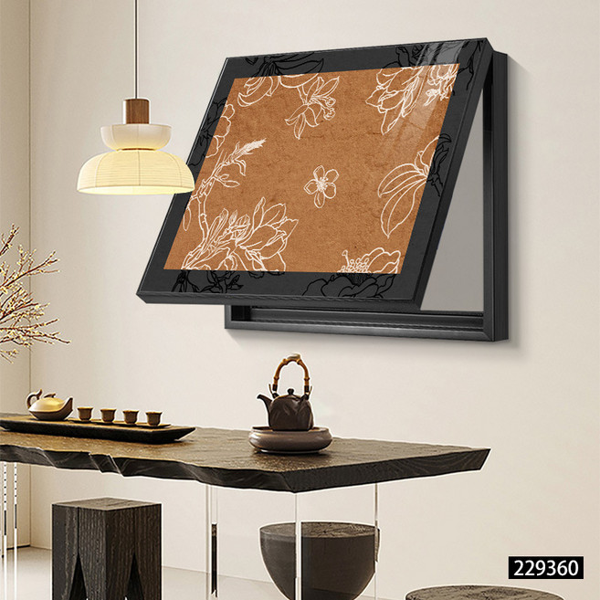 中古風電錶箱裝飾畫配電箱電閘裝飾美式復古掛畫高級感強弱電箱畫, 60*50(容納53長*42高)＋單層懸掛款