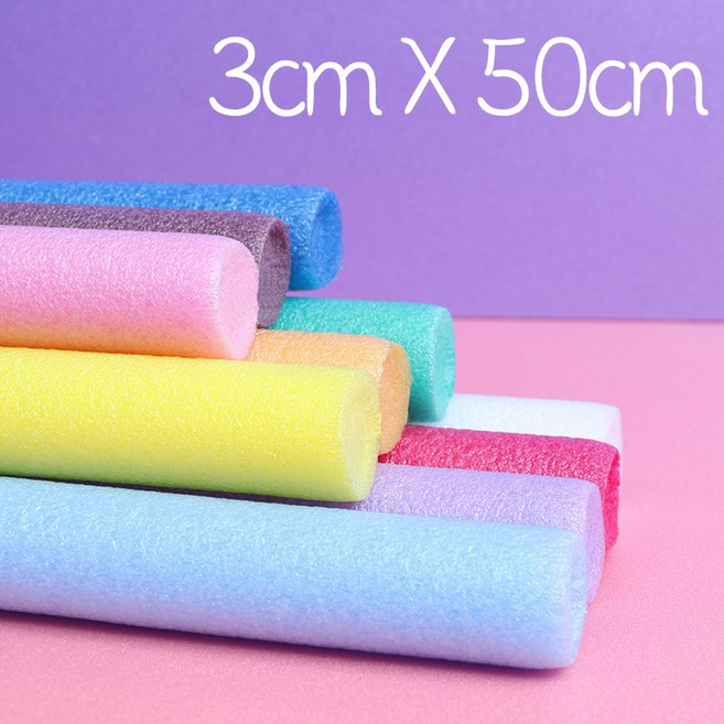 뮤즈 백업 스티로폼막대 3cmx50cm 10컬러 / 빽업 가래떡스펀지 스펀지막대, 1세트, 혼합10색