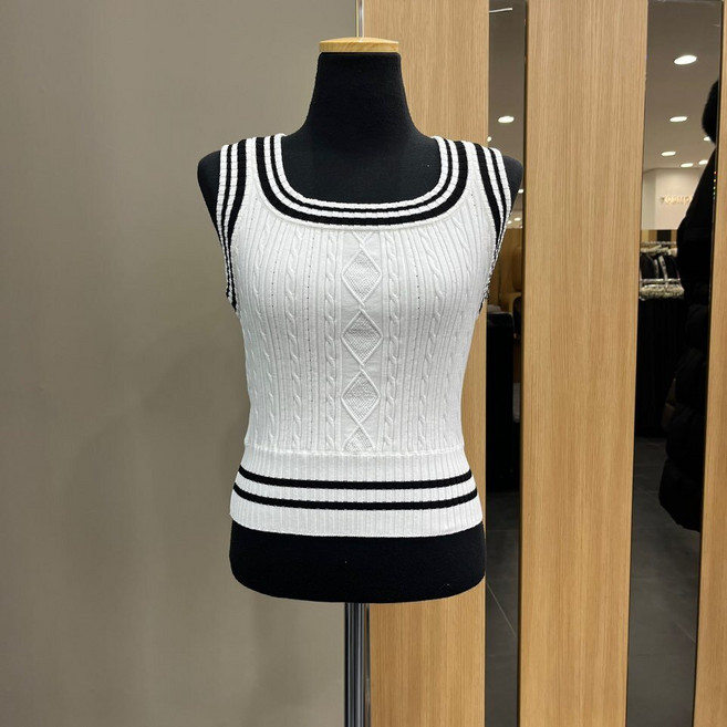 에고이스트 레터링자카드슬림케이블니트 EQ1KV260_DJ