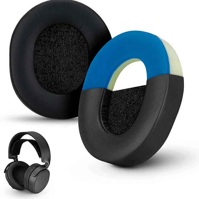 Steelseries Arctis 1/3/5/7/7X/9/9X/pro Xbox 무선 헤드셋 게임용 이어패드용 냉각 젤 교체용 이어 패드, 01 검정색