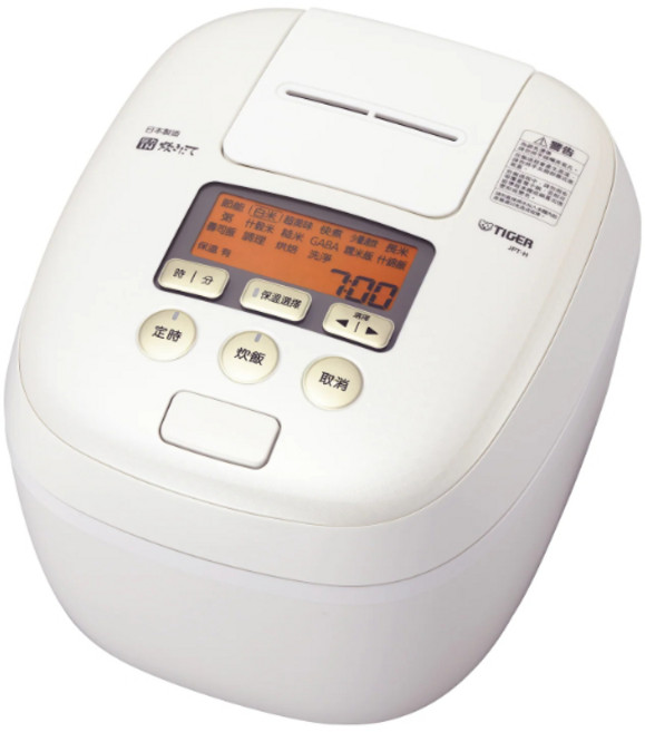 TIGER虎牌 可變式雙重壓力IH炊飯電子鍋, 白色,10人份 (JPT-H18R)