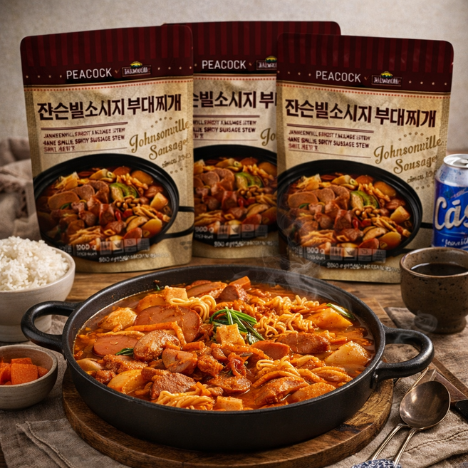피코크 잔슨빌 소시지 부대찌개 500g x 2, 3개