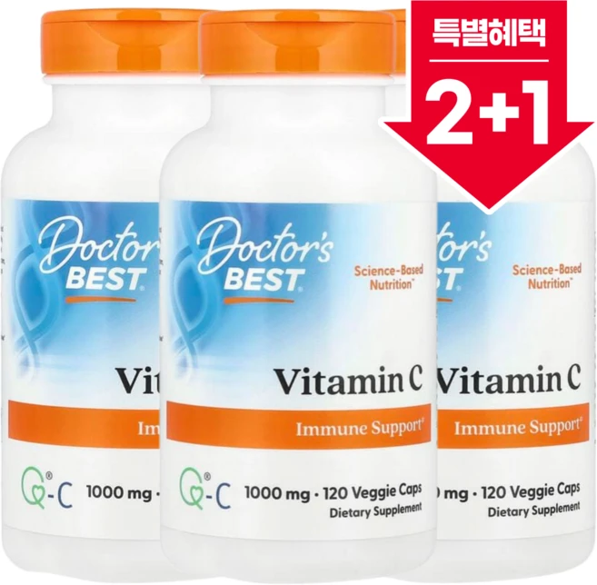 닥터스베스트 Q-C 함유 비타민C 1000mg 베지캡슐, 120정, 3개 - 쿠팡