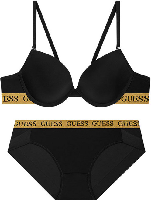 게스언더웨어 골드밴드 브라 팬티 세트