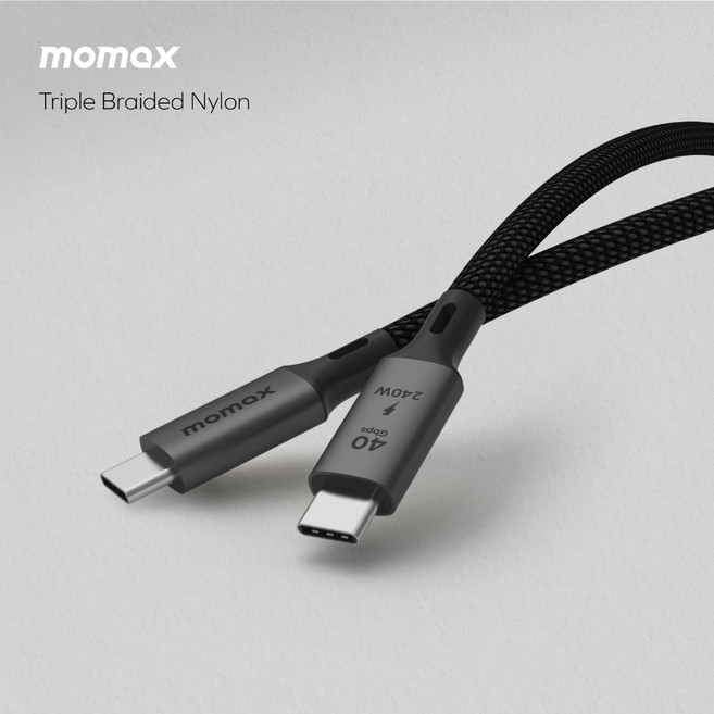 Momax Elite Link 240W PD USB4 編織充電傳輸線 40Gbps, 1個