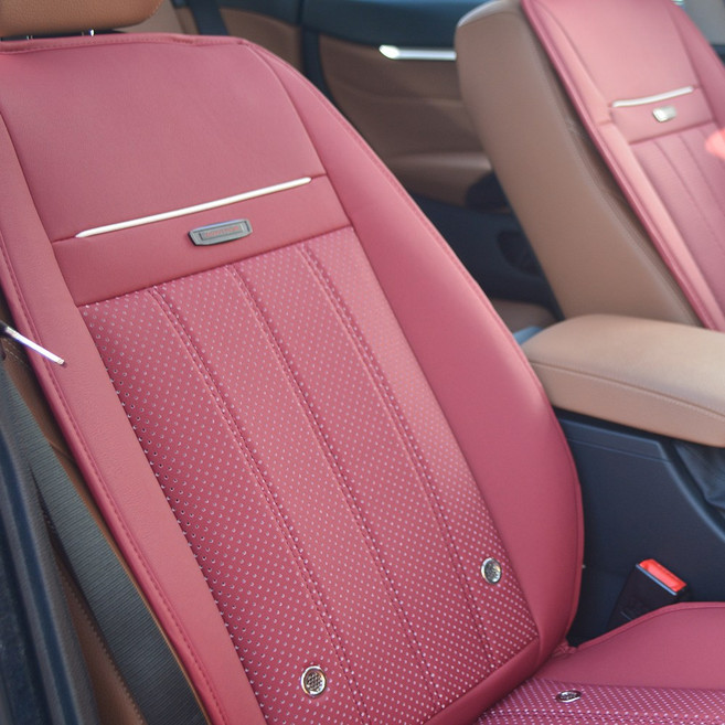 바람고지 1WAY 열선시트 온열시트 자동차 차량용 12-24V 공용, 레드브라운, 1개