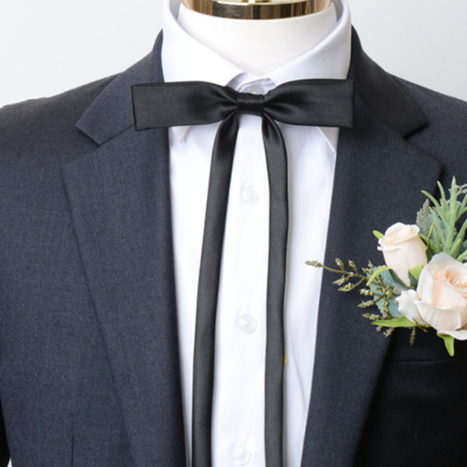 긴 리본 타이 여자 리본 넥타이