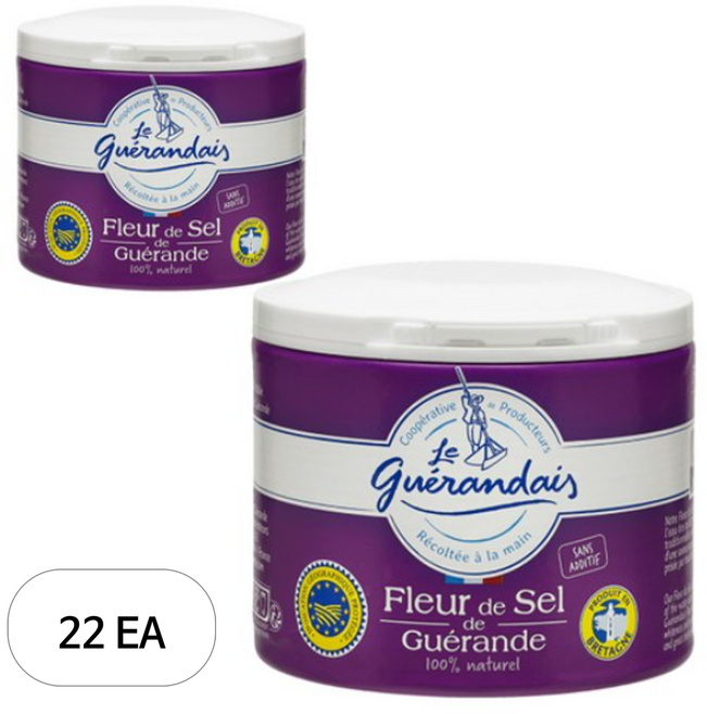 르 게랑데 게랑드 플뢰르 드 셀 꽃소금 토판 천일염, 125g, 22개