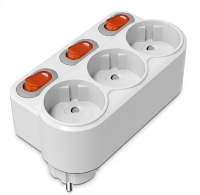 LED앤샵 현대 회전 멀티탭 3구 회전 절전형3구 회전 멀티콘센트, 1개, 130cm