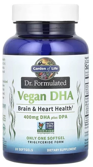 가든오브라이프 닥터 포뮬러 비건 DHA Plus DPA 30 소프트젤, 1개, 30정 - 쿠팡
