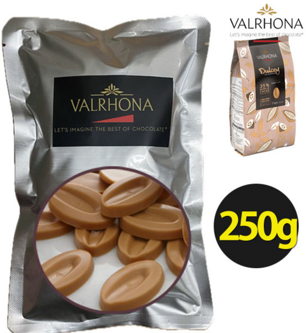 발로나 듈세 35% 화이트 초콜릿 파우치, 250g, 1개