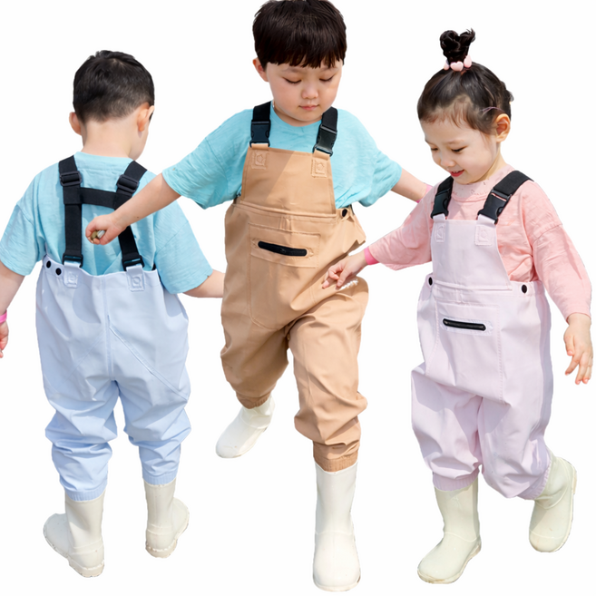 다다 어린이 가슴장화 유아 아동 주니어 키즈 해루질 갯벌체험 장화, 200, 베이지