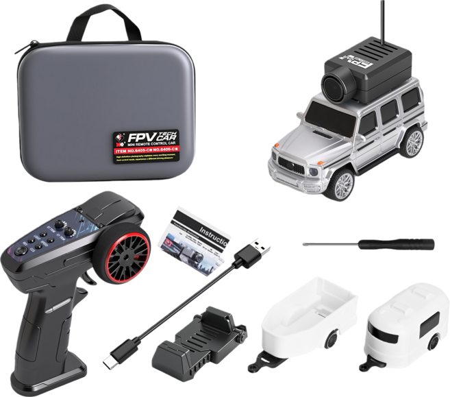 1:64초미니 원격제어 고화질 촬영카메라 무선조종 rc카, 1개, 화이트G