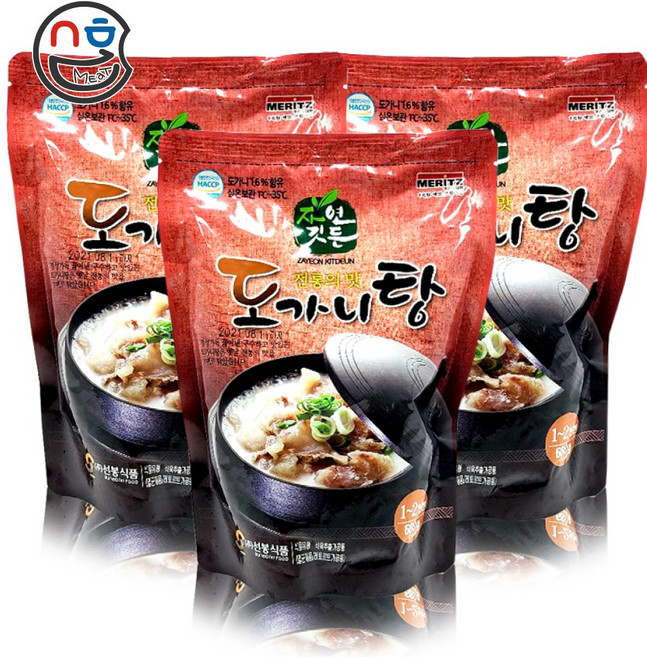 자연깃든 선봉식품 도가니탕 600g 실온 간편식품 도가니수육, 3개