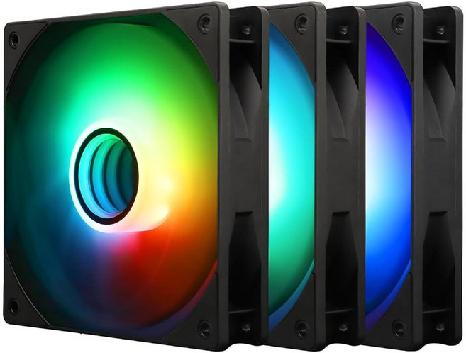 Thermalright TL-C12B-S V3 케이스 팬 120mm ARGB CPU 쿨러 팬 ARGB 미러 조명 효과 1500RPM 속도의 PC PWM 무소음 팬 블랙 C