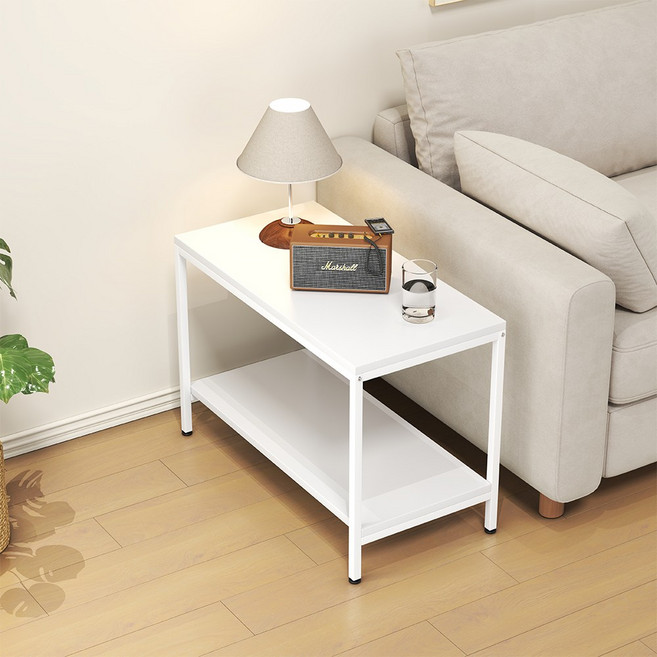 소하임 미니멀 협탁 사이드 테이블, 40 x 80cm, 화이트