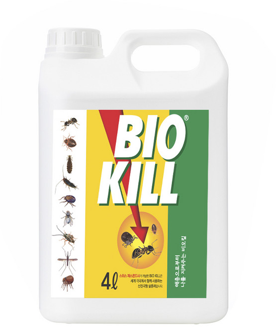 동성 비오킬 4리터 대형 배드버그 바퀴벌레 개미 진드기 살충제 해충방재 베드버그, 1개입, 1개, 4L