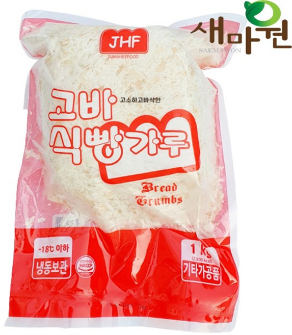 새마원 습식 고바 식빵가루 1kg 돈까스 생 빵가루, 1개