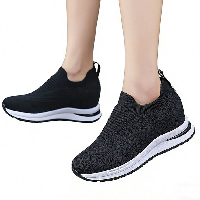 차쿠 여성 키높이 슬립온 운동화 가벼운 경량