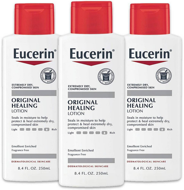 유세린 오리지널 힐링 리치 로션 무향, 250ml, 3개
