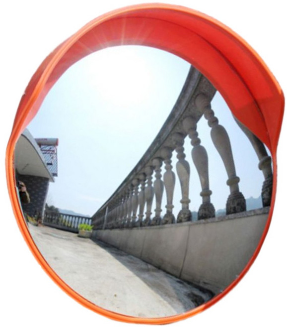 스톰가드 도로 반사경 실내 실외 도로 곡면거올, 오렌지, 1개