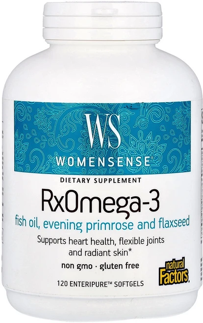 Natural Factors WomenSense® RxOmega-3 120 Enteripure™ Softgels, 1개 - 쿠팡
