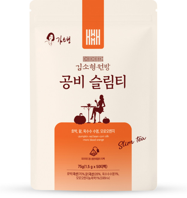 김소형 원방 공비슬림티 호박팥차 옥수수염차 모로오렌지 티백, 1.5g, 50개입, 1개