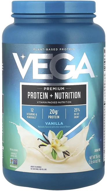정말좋습니다 Vega 식물성 단백질 프리미엄 단백질 + 영양 바닐라 1kg(2lb 4.4oz) 빠르게배송해드릴게요, 1kg, 1개 - 쿠팡