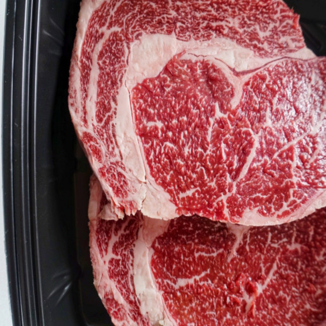 (새우살이붙은)꽃등심 암소 한우 1등급 500g [원산지:국산(전라남도 함평군)], 스테이크용2~3cm, 1개