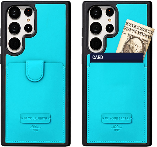 비유어산타 심플한 카드수납 이태리 원단 갤럭시 S23 울트라 s23 플러스 리얼세이프 밀라노