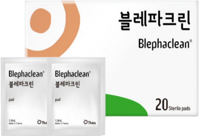 Thea 눈꺼풀 세정패드 블레파크린 20p, 20매입, 1개