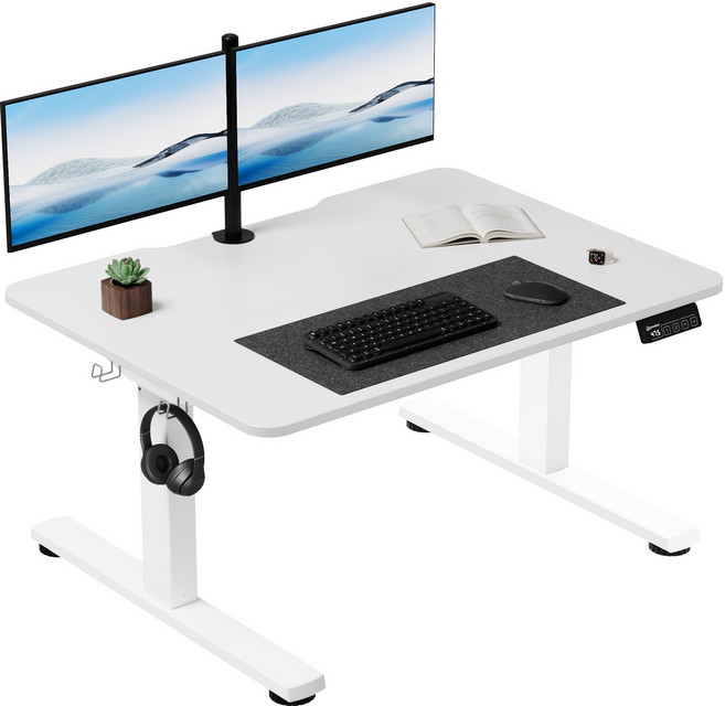 Ergomaker 모션데스크 전동 높낮이 조절 책상 공부 사무용 아동용 유아공부상, 화이트