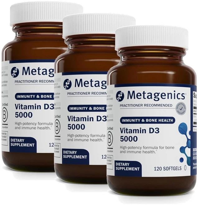 메타제닉스 비타민D3 5000IU 소프트젤 Metagenics VitaminD3 5000, 3개, 120정 - 쿠팡