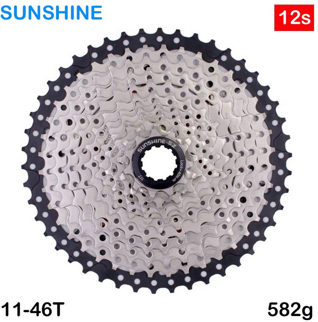 [썬샤인] 자전거 스프라켓 12단 11-46t 584g 시마노 HG바디용 카세트, 1개