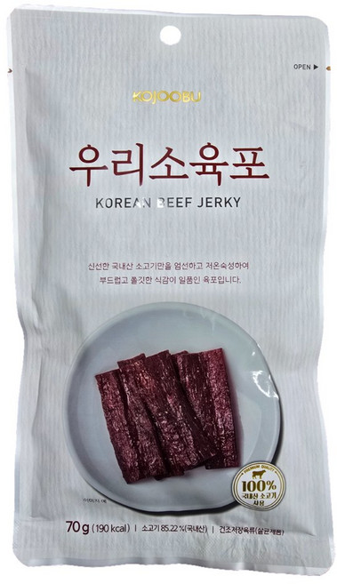 [담담싸] 코주부 우리소육포 안주/술안주/사무실/탕비실, 1개, 70g