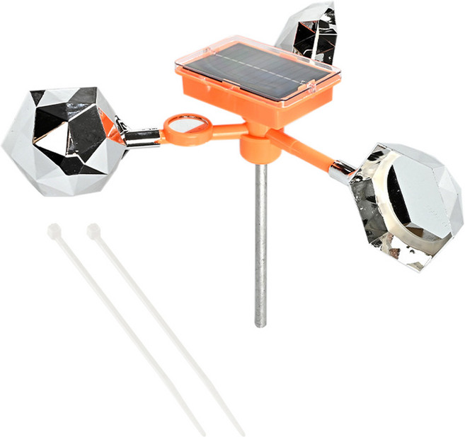 투데이리빙 태양광 충전식 조류 퇴치기 강력 비둘기 퇴치 정원 새퇴치 새쫓는 기구 유해 조수 새퇴치기 경보음, R98106S, 오렌지, 1개