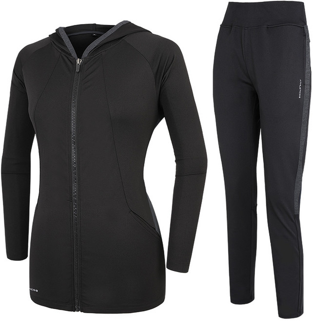 [BFL] 여성 밴딩 트레이닝 세트_뷰티라이트 와이드 밴딩 빅사이즈 스판 후드 트레이닝복 운동복 러닝 닝 상하의 셋업