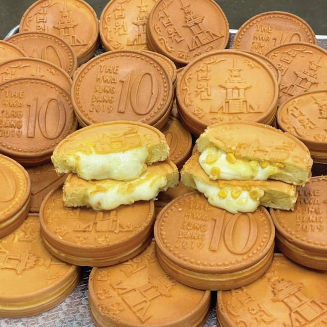 경주 황리단길 십원빵 모짜렐라 치즈듬뿍 콘치즈, 콘치즈 십원빵 120g (3봉), 1개