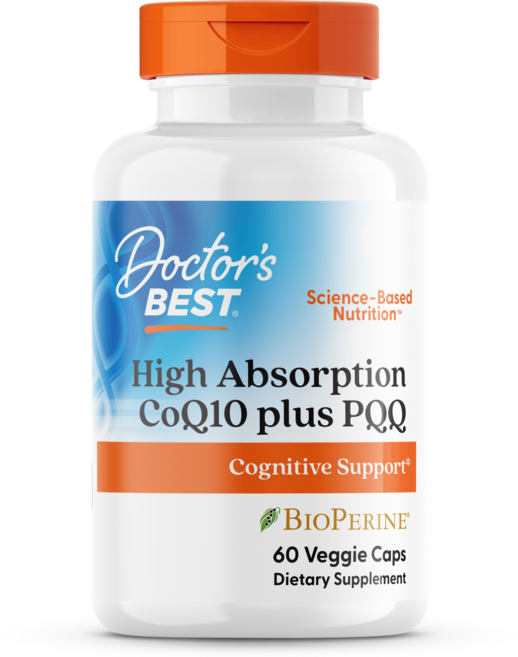 Doctor's BEST 高吸收輔酶Q10 Plus PQQ素食膠囊, 60顆, 1罐
