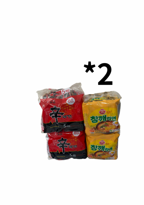 (장우) 오뚜기 참깨라면 8봉 +농심 신라면 10봉, 36개