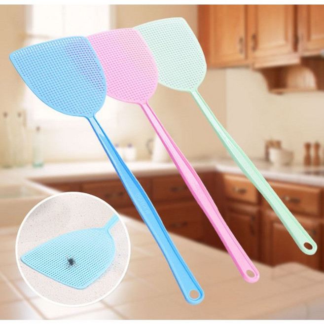 날파리 파리 모기 퇴치 레트로 파리채 옛날감성 벌레잡는도구, 블루