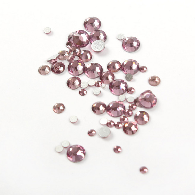 [평면큐빅] 핫픽스 찡 네일 데코덴 파츠 크리스탈 보석, 보라, 2mm, 1개